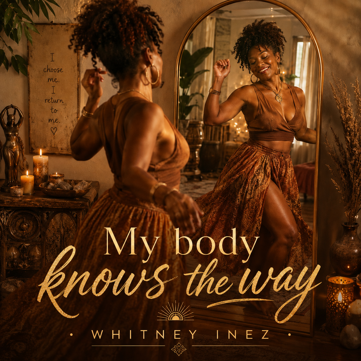 Cover image for My Body Knows the Way, a reflection album and workbook by Whitney Inez